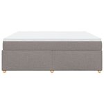 vidaXL Sommier à lattes de lit avec matelas Taupe 200x200 cm Tissu