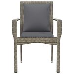 Chaises de jardin avec coussins 4 pièces résine tressée gris 02_0013336