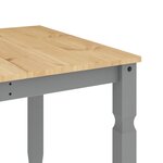 vidaXL Table à manger Corona gris 180x90x75 cm bois massif de pin