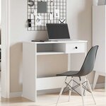 vidaXL Bureau Blanc 80x40x75 cm Bois d'ingénierie
