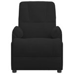 vidaXL Fauteuil inclinable Noir Similicuir daim