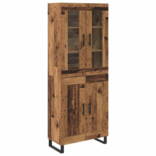 vidaXL Haut Armoire 2 Pièces Bois Ancien Bois d'ingénierie