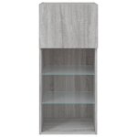 vidaXL Meubles TV avec lumières LED 2 Pièces sonoma gris 40 5x30x90 cm