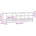 vidaXL Meuble TV chêne sonoma 180x40x46 cm bois d'ingénierie