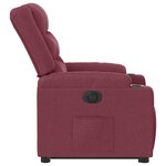 vidaXL Fauteuil inclinable électrique rouge bordeaux tissu