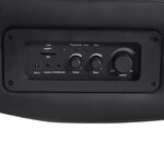 Vidaxl fauteuil à bascule à enceinte noir et bleu similicuir