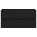 vidaXL Meuble Sous Lavabo avec tiroir Chêne noir 90 x 38.5 x 45 cm