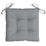 vidaXL Coussins de chaise lot de 4 gris 50x50x7 cm tissu oxford