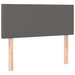 vidaXL Sommier à lattes de lit avec matelas et LED Gris 80x200 cm