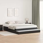 vidaXL Cadre de lit de rangement Chêne noir 180x200 cm