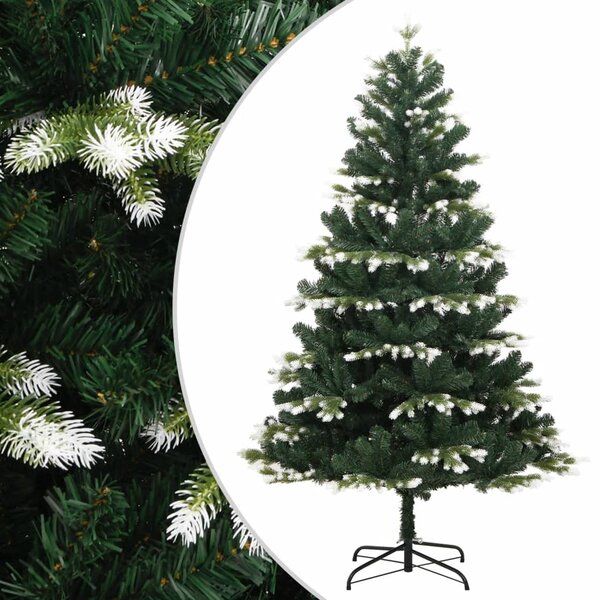 vidaXL Sapin de Noël artificiel à charnières avec neige floquée 120 cm