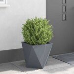 vidaXL Jardinière 2 Pièces Anthracite 40 x 40 x 40 cm Acier
