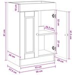 vidaXL Armoire sous évier de salle de bain Chêne fumé