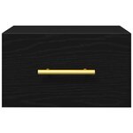 vidaXL Cabinets de chevet 2 Pièces Mur noir chêne 35x35x20 cm