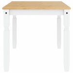 vidaXL Table à manger Corona blanc 160x80x75 cm bois massif de pin