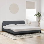 vidaXL Cadre de lit sans matelas gris foncé 200x200 cm velours