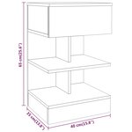 vidaXL Table de chevet Chêne fumé 40x35x65 cm Bois d'ingénierie