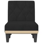 vidaXL Chaise longue noir velours