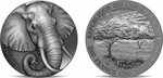 ELEPHANT Expressions of Wildlife 2 Once Argent Coin 2000 Francs Cameroon 2023