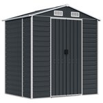 vidaXL Abri de jardin anthracite 191x130x198 cm acier galvanisé