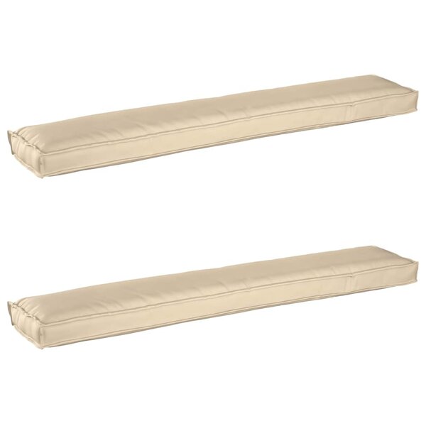 vidaXL Set de coussins de palette 2 Pièces Beige 200 x 40 x 8 cm