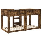 vidaXL Lit Superposé pour Enfants Chêne fumé 90 x 190 cm