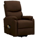 vidaXL Fauteuil de massage Marron foncé Tissu