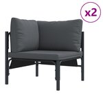 vidaXL Ensemble de canapé de jardin 7 Pièces Anthracite Acier