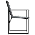 vidaXL Chaise avec coussin 4 Pièces Noir et anthracite Textilène