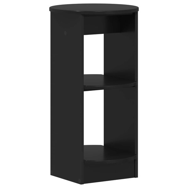 vidaXL Meuble d'appoint Noir Bois d’ingénierie