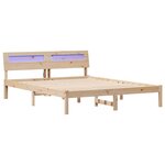 vidaXL Cadre de lit Marron 140 x 200 cm Bois massif en pin