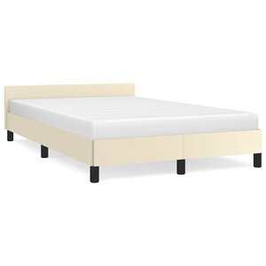 vidaXL Cadre de lit sans matelas crème 120x190 cm similicuir