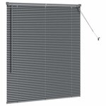 vidaXL Store de Fenêtre avec des rideaux Manuel Gris foncé Aluminium