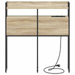 vidaXL Tête de lit de rangement Chêne sonoma 80 cm Bois d'ingénierie