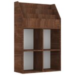 vidaXL Porte-revue pour enfants Chêne marron 71x30x114 cm