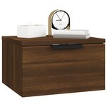 vidaXL Tables de chevet murales 2 Pièces Chêne marron 34x30x20 cm