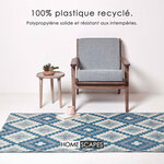 Tapis extérieur terrasse réversible - Tapis de jardin imperméable et résistant UV - Mia - Bleu - 150x240 cm - HOMESCAPES