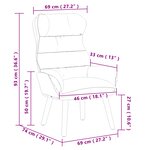 Fauteuil relaxant vidaXL en tissu rose à poils bouclés