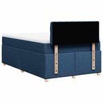 vidaXL Sommier à lattes de lit avec matelas bleu 120x190 cm tissu