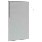 vidaXL Store de Fenêtre avec des rideaux Manuel Argent Aluminium