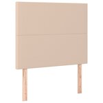 vidaXL Sommier à lattes de lit avec matelas et LED Cappuccino 90x200cm