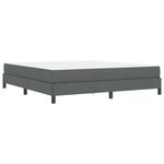 vidaXL Lit à ressorts avec matelas Gris foncé 180 x 200 cm tissu