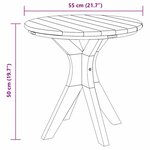 vidaXL Table d'appoint Marron 55 x 55 x 51 cm Bois de teck massif