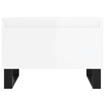 vidaXL Tables basses 2 Pièces blanc brillant 50x46x35cm bois d'ingénierie