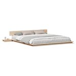 vidaXL Cadre de lit Marron 180 x 200 cm bois