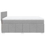 vidaXL Sommier à lattes de lit avec matelas Gris clair 160x200cm Tissu