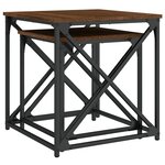 vidaXL Tables basses gigognes 2 Pièces chêne marron bois d'ingénierie