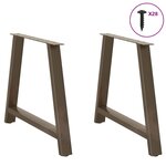 vidaXL Pieds de table à manger en forme de A  2 pièces  100 x (72-73) cm  acier