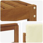vidaXL Ensemble de canapés d'extérieur 6 Pièces Naturel et Crème