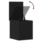 Coffre de rangement vidaXL Noir Chêne 30x35x35 cm Bois d'ingénierie